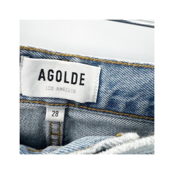 Agolde A095-1141 Pinch Waist High Rise Kick Jeans Riptide Blue Size 28 NWT - Picture 11 of 12